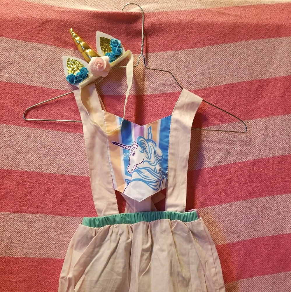Unicorn romper and headband